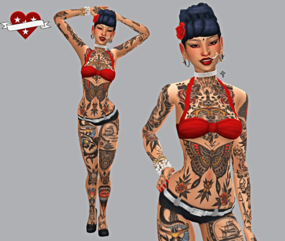 Sims 4 cirque du sim lookbook pt3 the tattooed