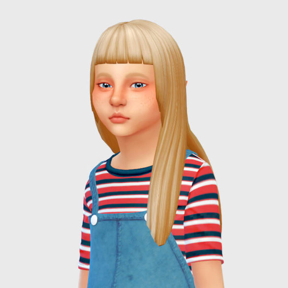 Sims 4 cleo hair 22 swatches converted for children