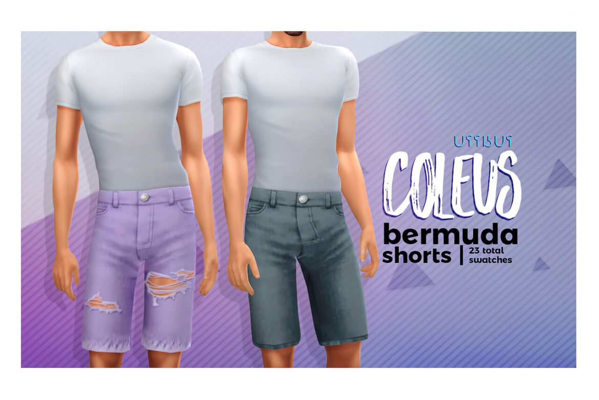 Sims 4 coleus bermuda shorts for men