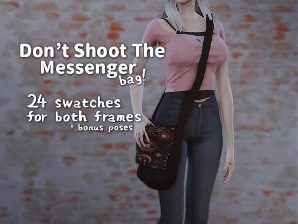 Sims 4 Don’t Shoot the Messenger Bag + Poses