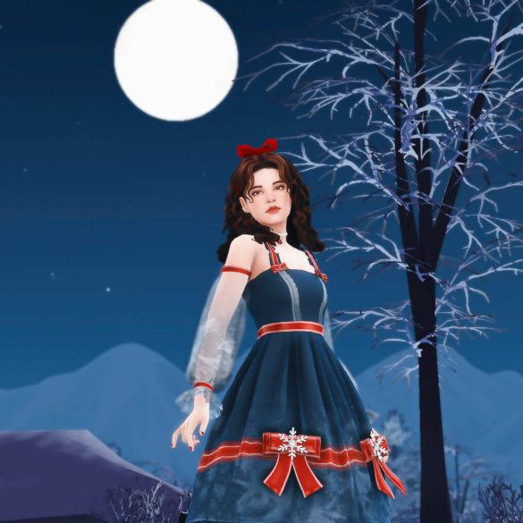 Sims 4 dress by arltos hair by simstrouble poses