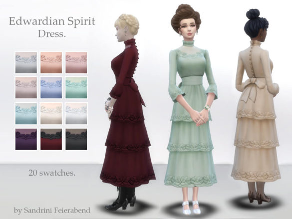 Sims 4 edwardian spirit dress