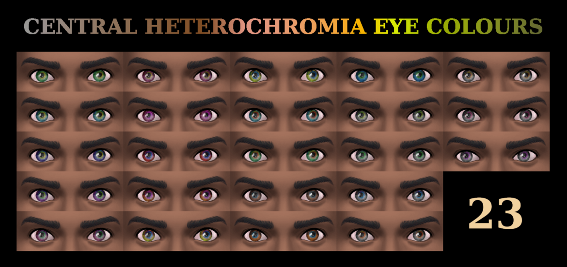Sims 4 EYE COLOUR – Central Heterochromia