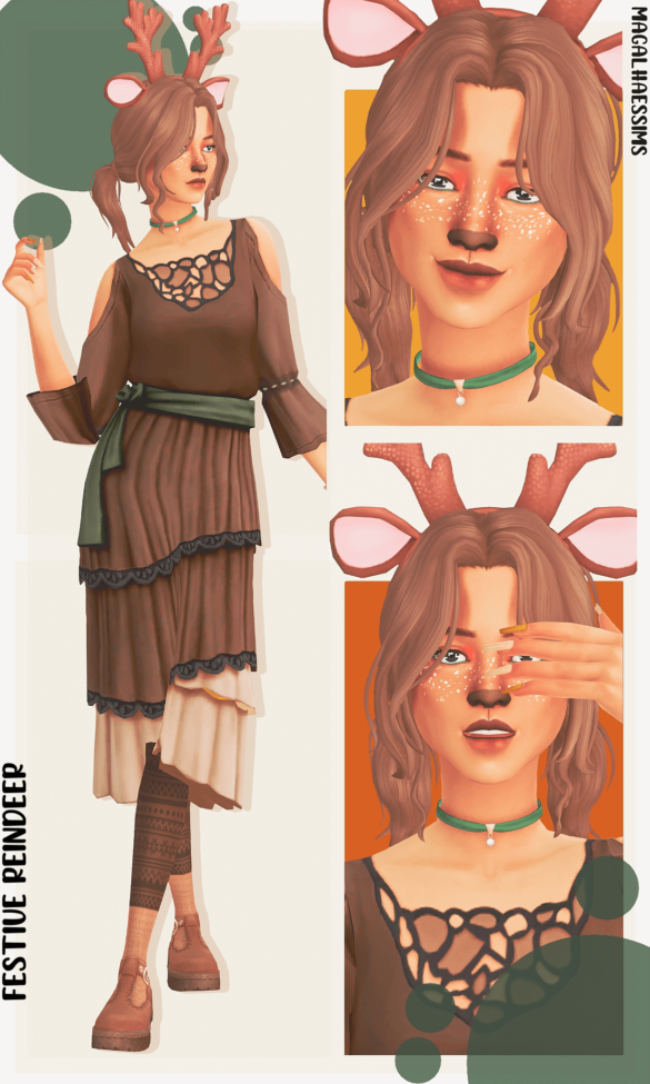 Sims 4 Festive Reindeer Maxis Match Lookbook Outfit Micat Game