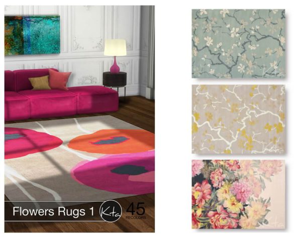 Sims 4 Flowers Rugs 1 at Ktasims
