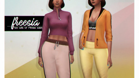 Sims 4 freesia fitness wear set
