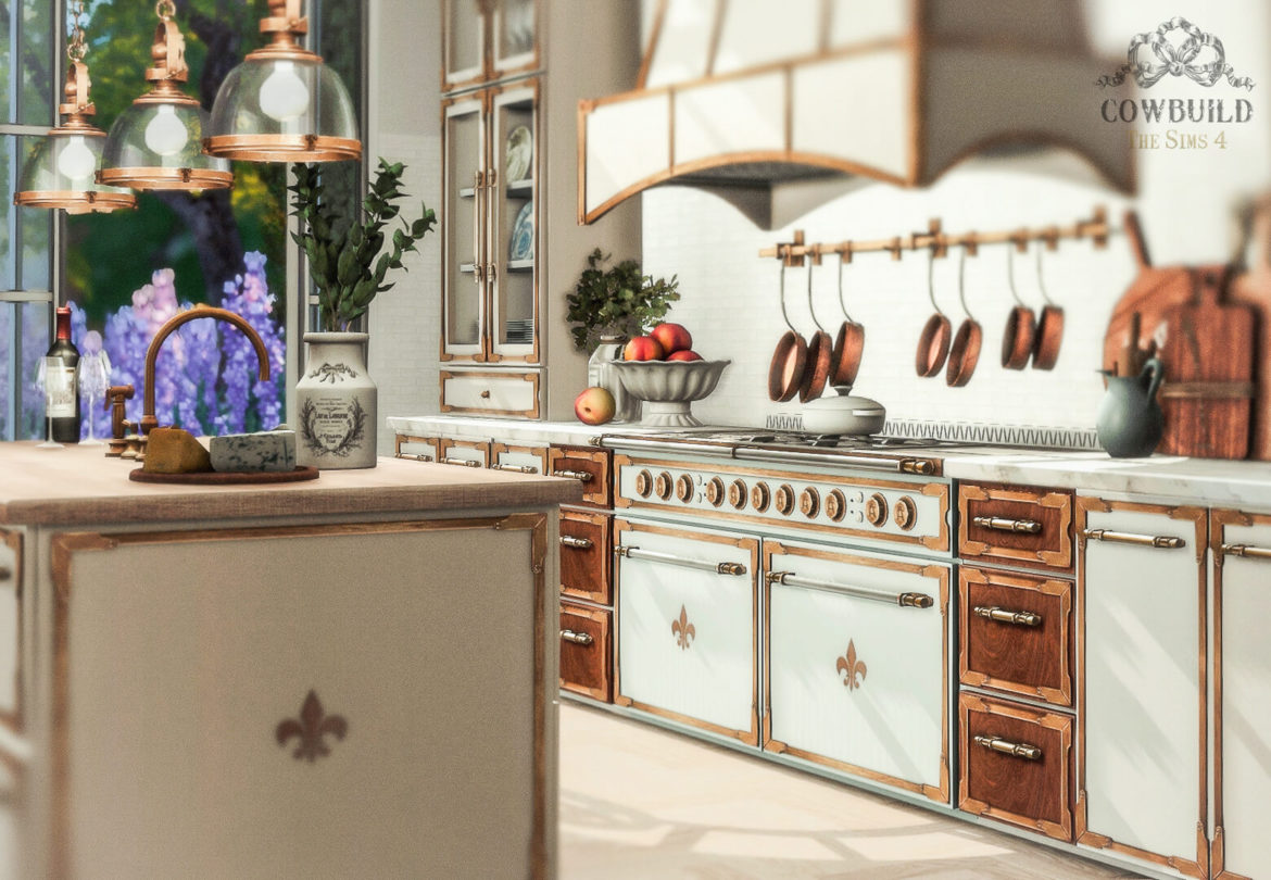 Sims 4 french country kitchen set