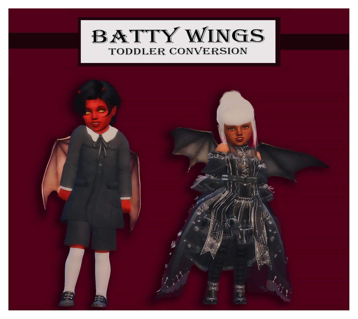 Sims 4 gerbithats battywings for toddlers