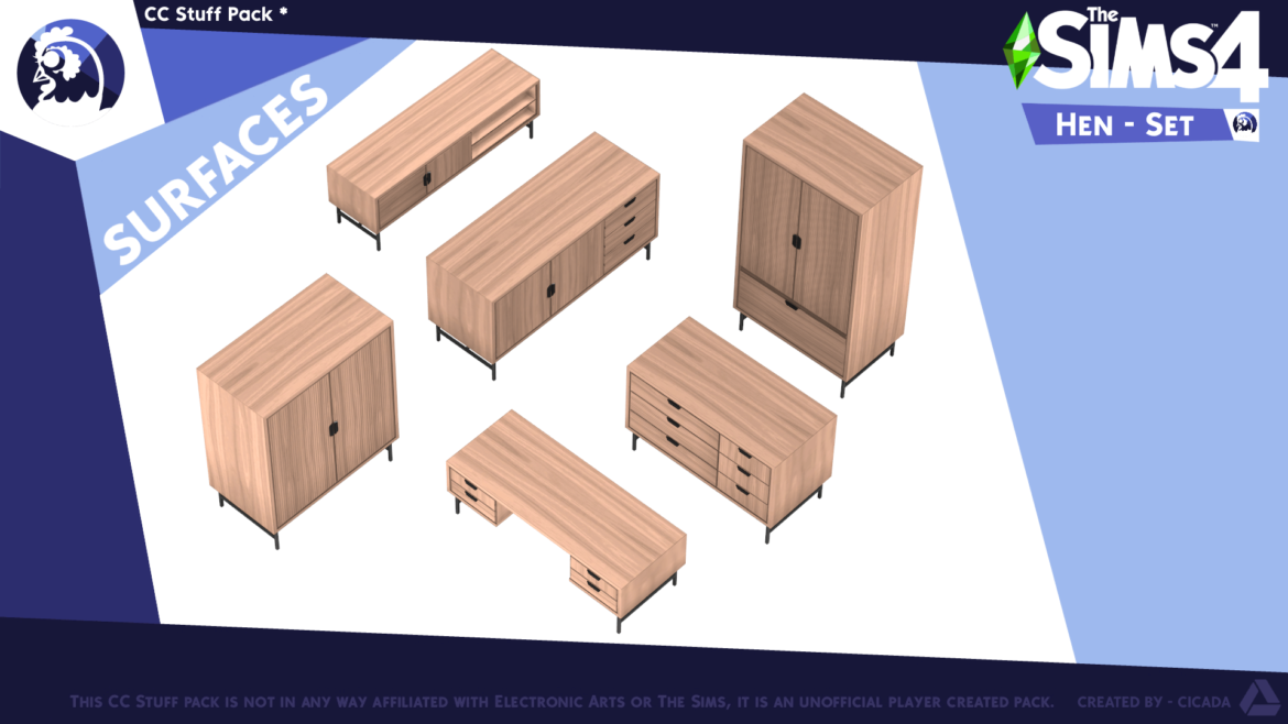 Sims 4 Hen Set – Part 1 (Surfaces)