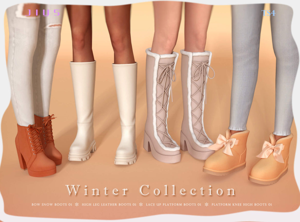 Sims 4 jius sims winter collection part 1 shoes jius