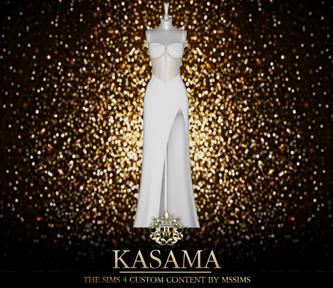 Sims 4 KASAMA GOWN at MSSIMS