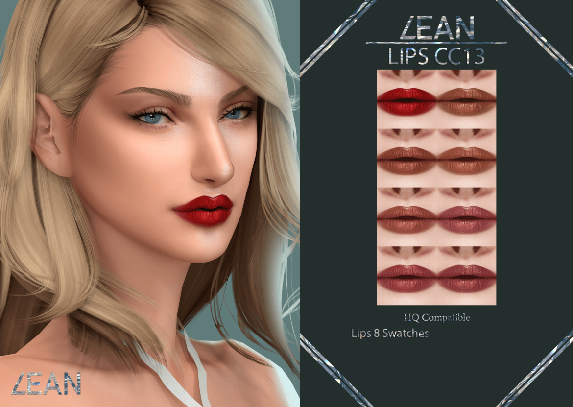 Sims 4 lean lips cc 13