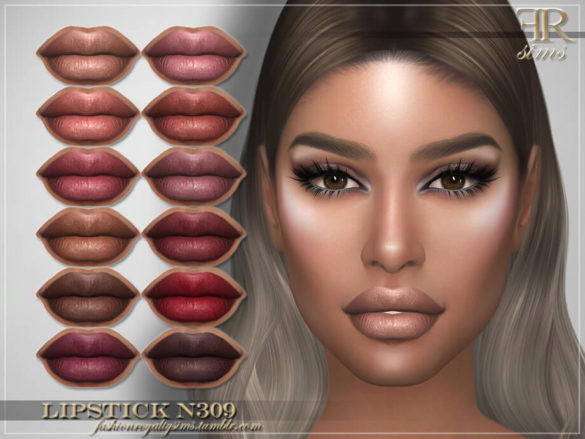 Sims 4 Lipstick N309 by FashionRoyaltySims at TSR