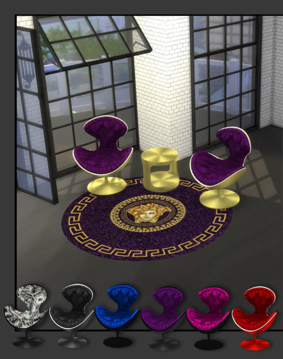 Sims 4 living room furniture set versace carpet 26