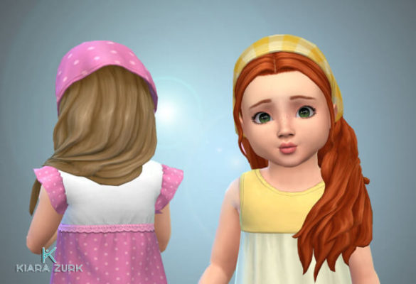 Sims 4 long side bandana for toddlers