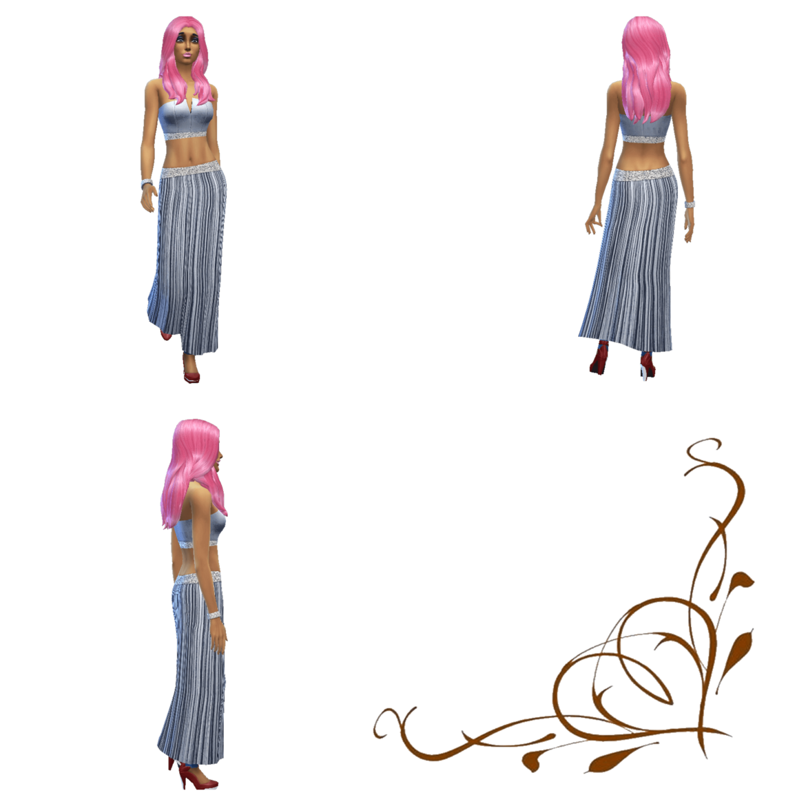 Sims 4 Maya Smart Casual – Top and Skirt