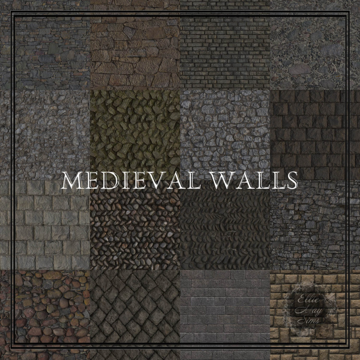 Sims 4 medieval walls 16 walls