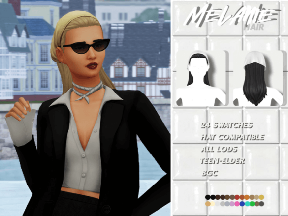 Sims 4 melanie hair