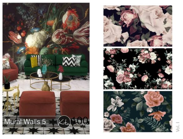 Sims 4 Mural Walls 5 Vol I & II at Ktasims