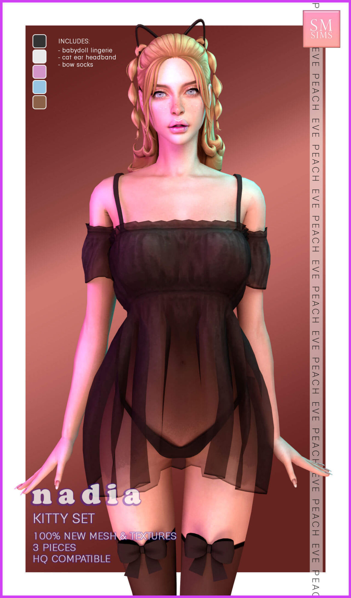 Sims 4 nadia kitty set