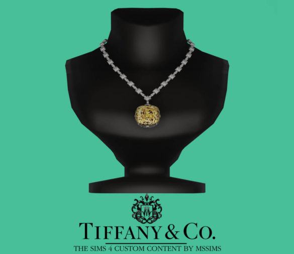 Sims 4 NECKELACE AND EARRING SET at MSSIMS