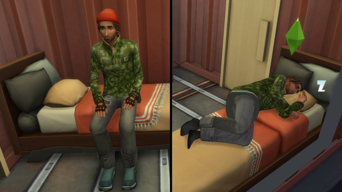 Sims 4 No Accessories and Makeup Sleeping