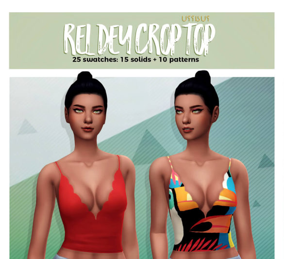Sims 4 rel dey scallop crop top
