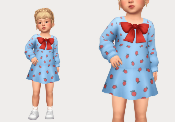 Sims 4 ribbon sweater dress