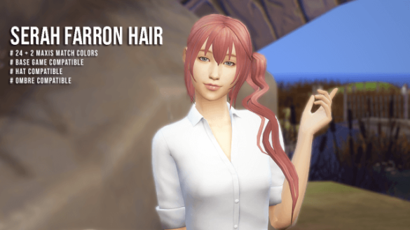 Sims 4 serah farron hair 24 2 maxis match colors