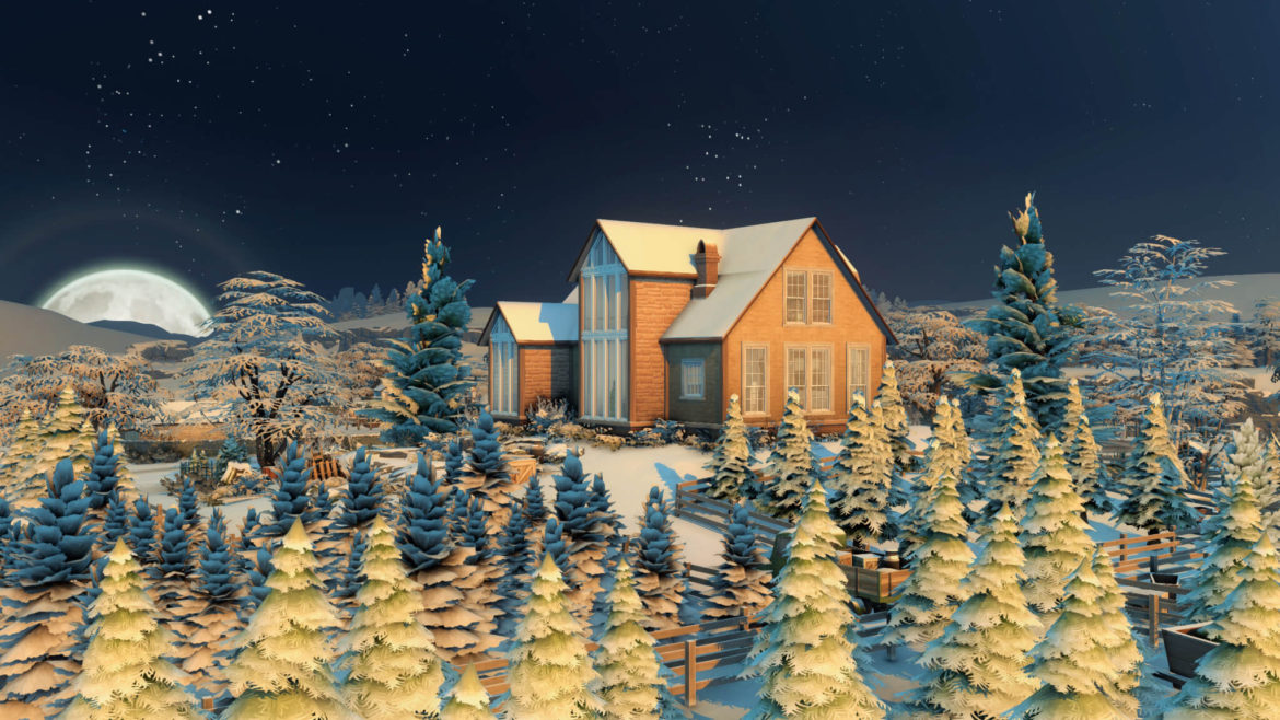 Sims 4 snowfalls tree farm residential