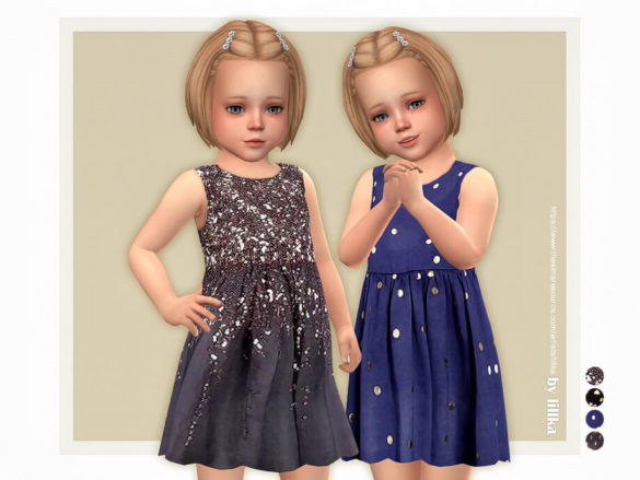 Sims 4 Sparkly Dress by lillka