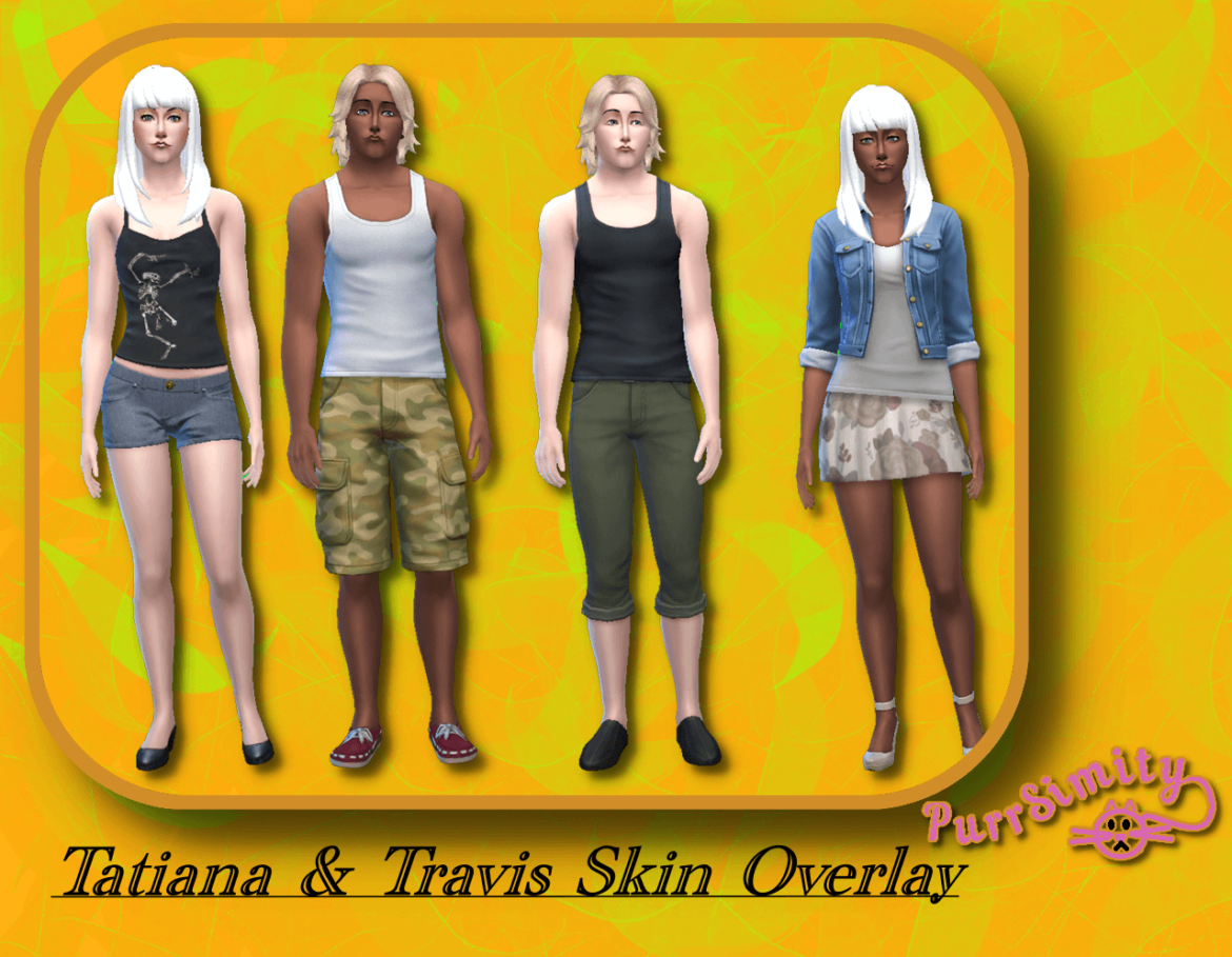 Sims 4 Tatiana & Travis – Skin Overlay