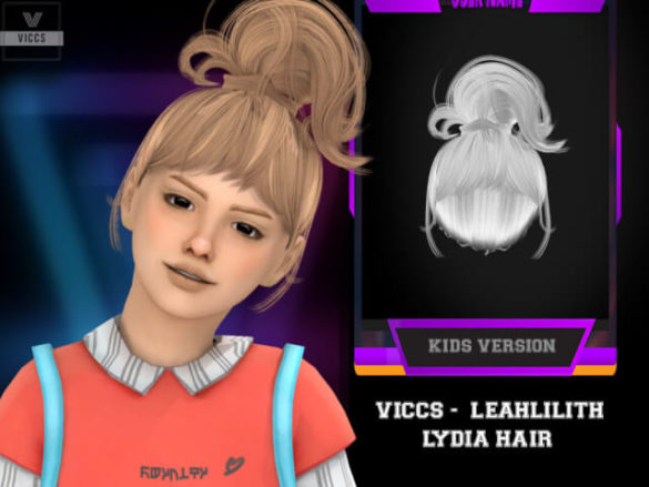 Sims 4 viccs lydia hair for kids and toddler