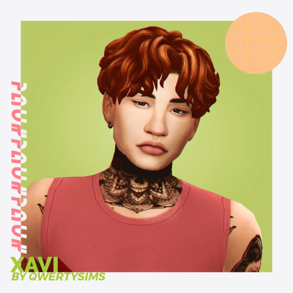 Sims 4 xavi by qwertysims Male Xavi Hair