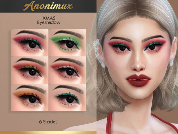 Sims 4 XMAS Eyeshadow by Anonimux Simmer