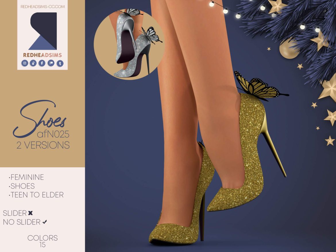 AF SHOES N025 | NO SLIDER | 2 VERSIONS at REDHEADSIMS