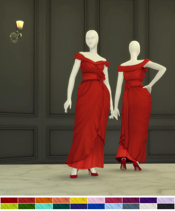 Sims 4 Rose Gown by Rusty Nail