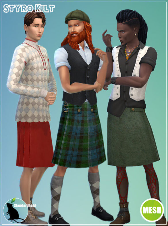 Sims 4 Styro Kilt (Recolor) at Standardheld