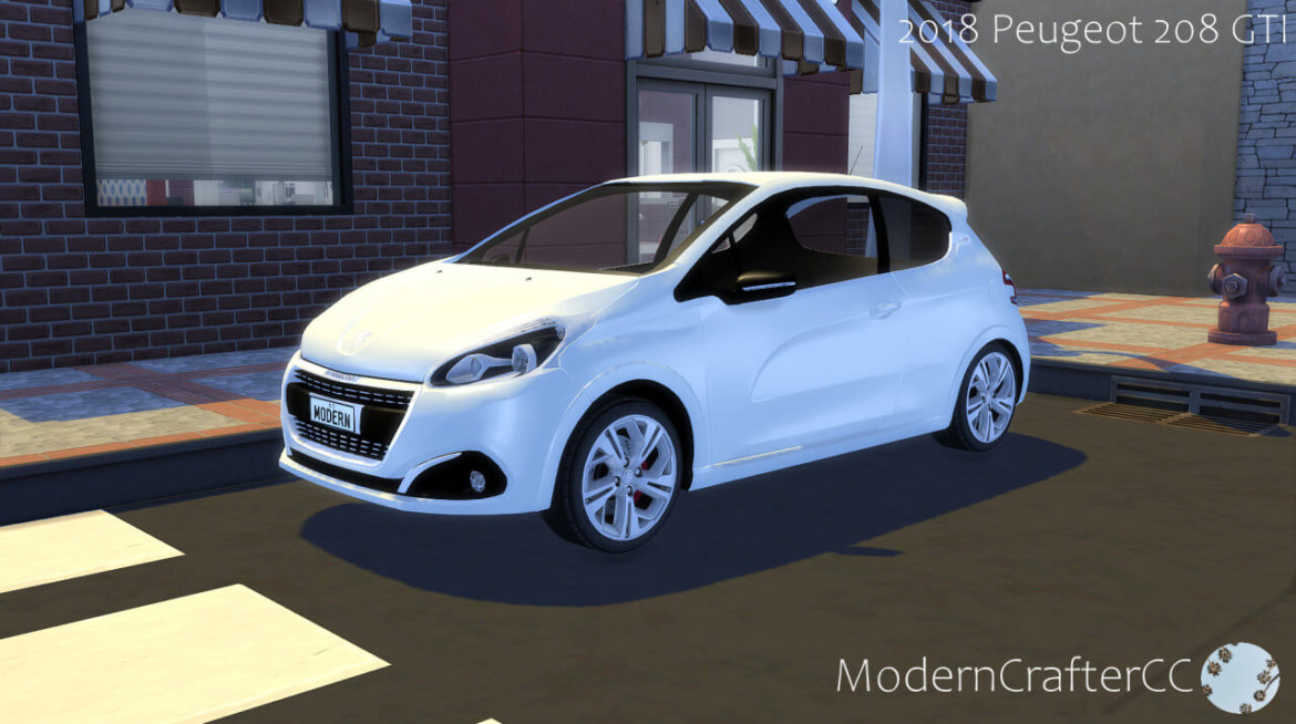 The Sims 4 2018 Peugeot 208 GTI at Modern Crafter CC