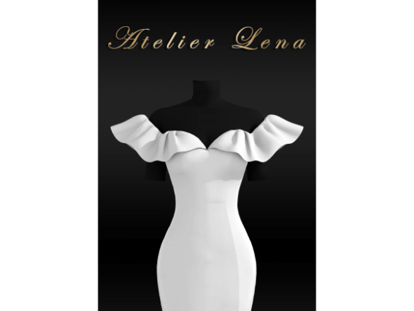 The Sims 4 [Atelier Lena] Heart top Slim Dress Set