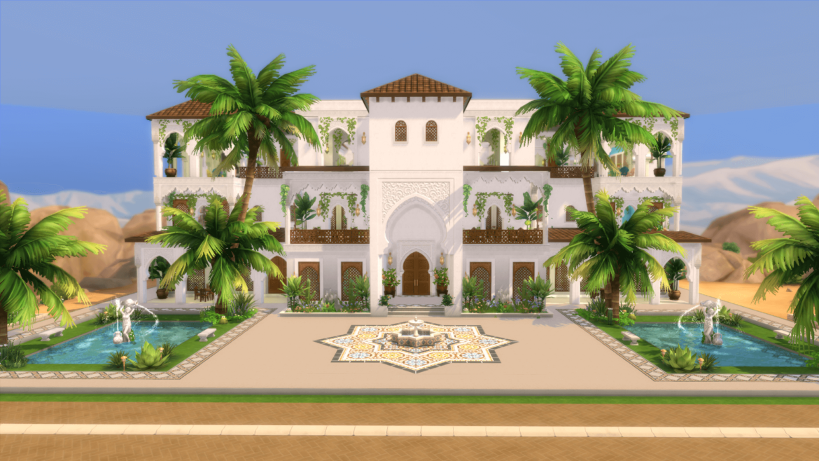 The Sims 4 Banana’s oasis mansión (No CC)