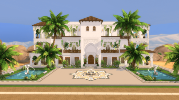 The Sims 4 Banana’s oasis mansión (No CC)