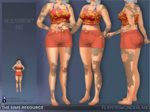 The Sims 4 BodyPreset N12 by PlayersWonderland