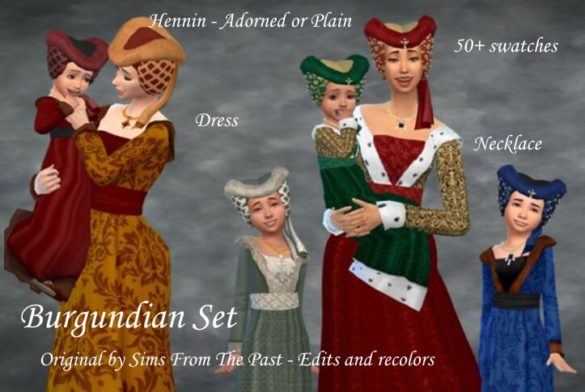 The Sims 4 Burgundian Set at Medieval Sim Tailor