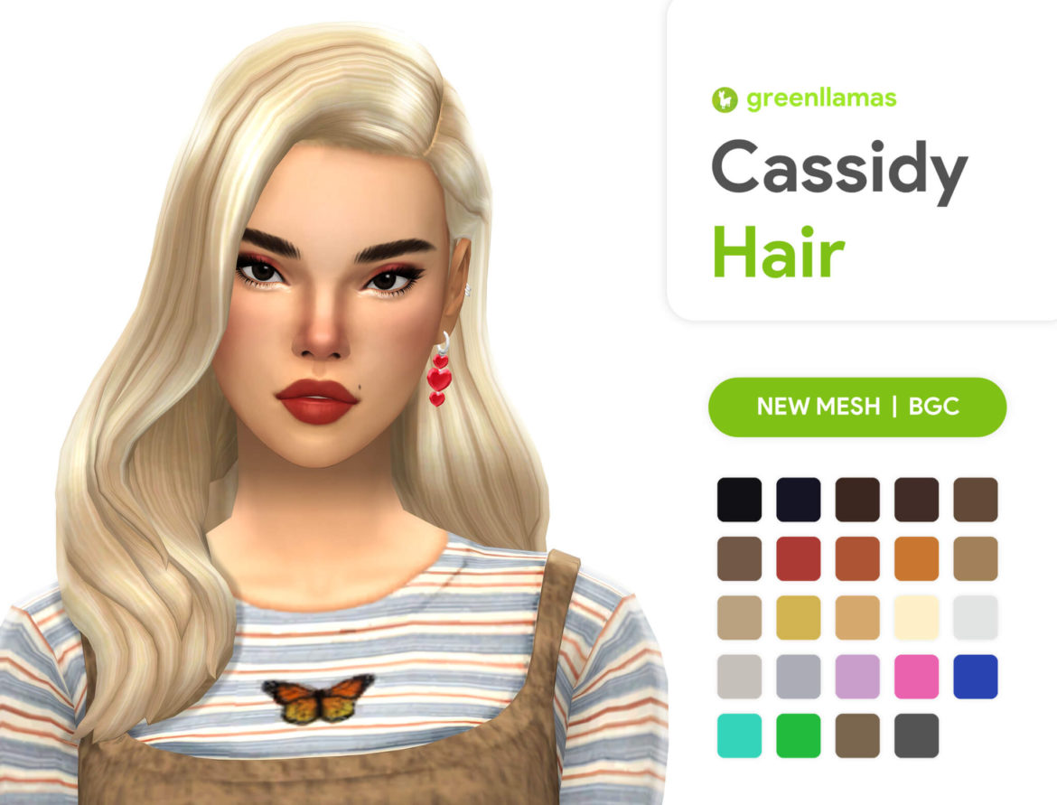 The Sims 4 Cassidy Hair | greenllamas