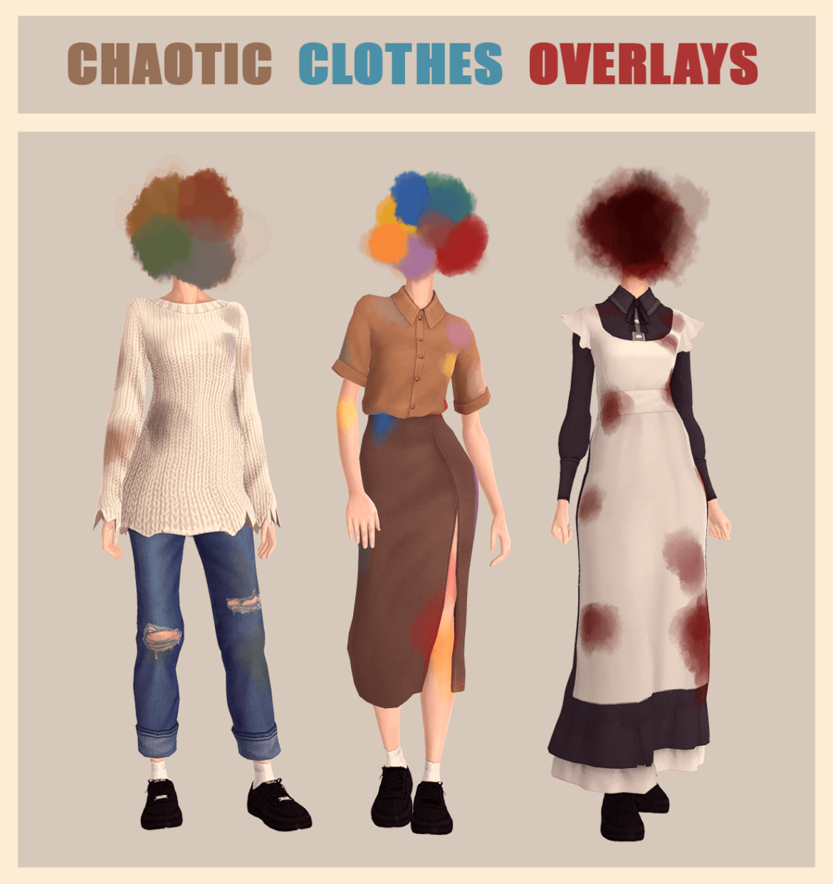The Sims 4 Chaotic Clothes Overlays