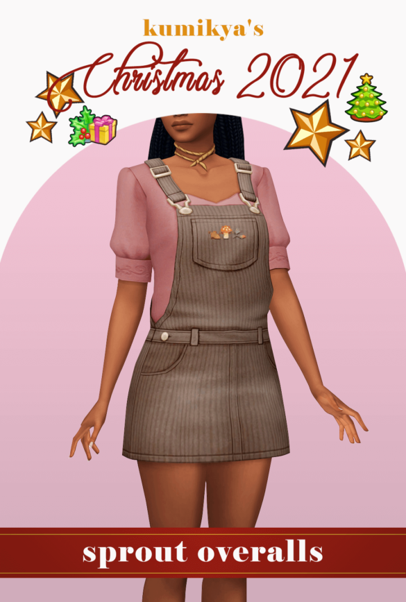 The Sims 4 christmas 2021 sprout overalls