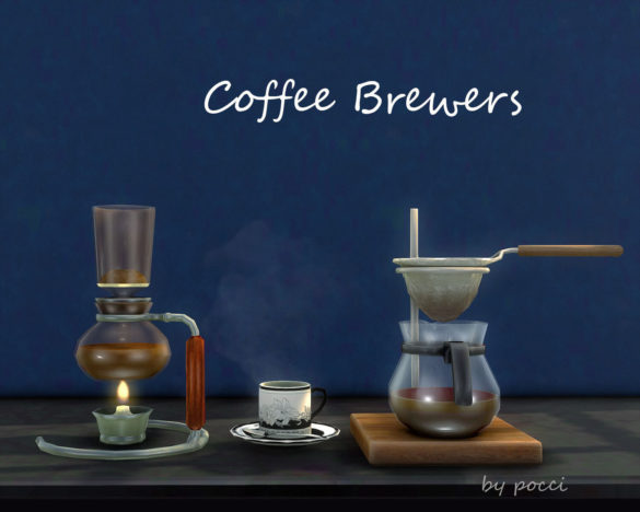 The Sims 4 coffee brewers