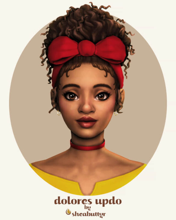 The Sims 4 dolores updo