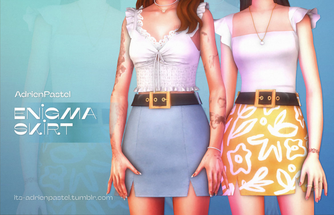 The Sims 4 enigma denim skirt